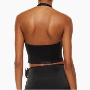 Wilfred Black Halter Crop Top